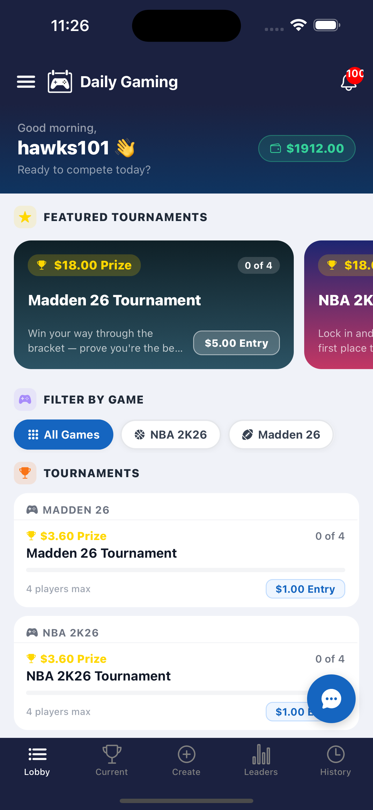 Daily Gaming App
